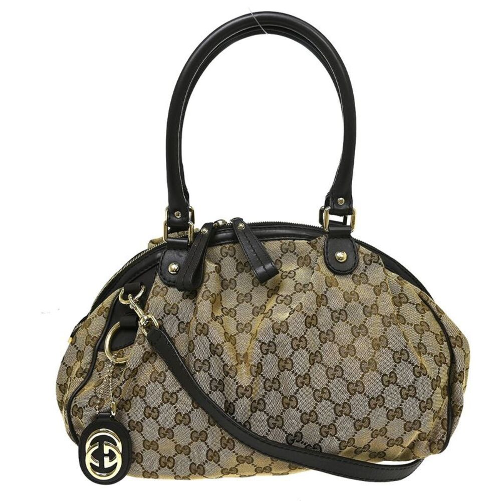 Gucci Sukey Boston Gg Canvas Beige Canvas Handbag